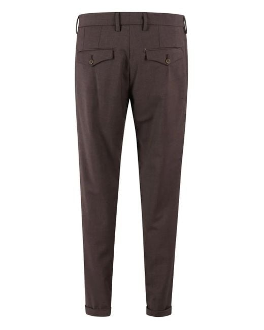 Myths Gray Pleated-Front Trousers for men