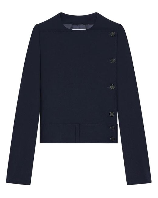 Courreges Blue Buttoned Tailored Jacket