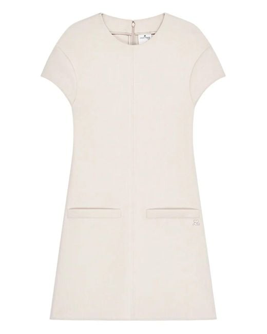 Courreges Natural Pocket Mini Dress