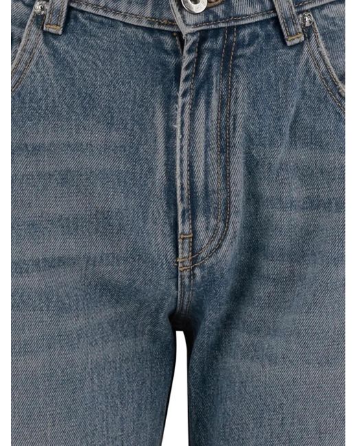 Blumarine Blue Logo-Print Jeans