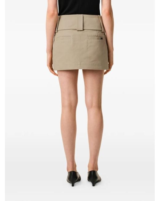 AMI Natural Cotton Wrap Mini Skirt