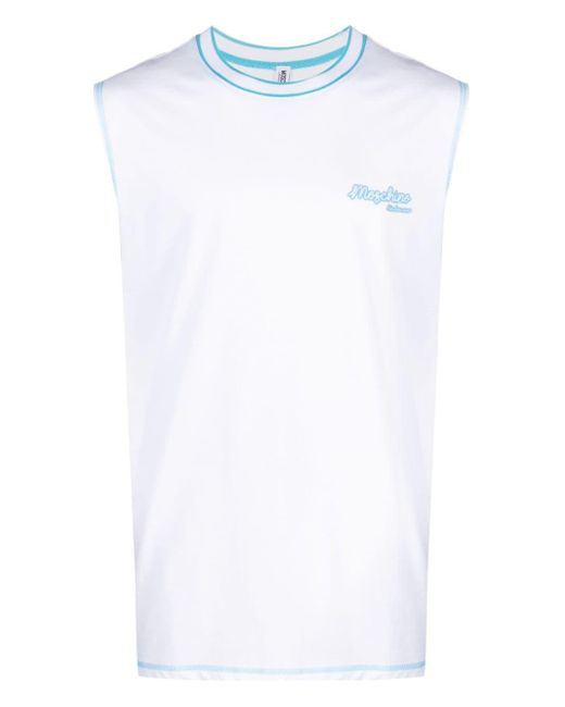 Camiseta de tirantes con logo Moschino de hombre de color White