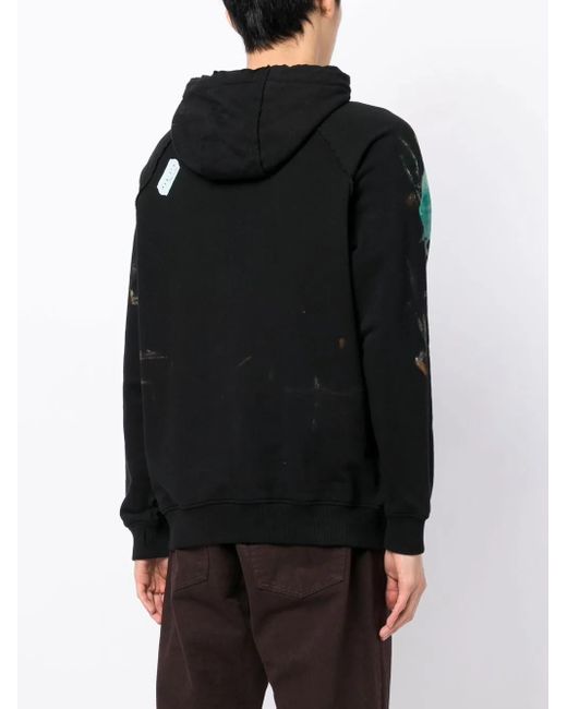 Stain Shade Green X Hiroshi Fujiwara Slogan-Print Hoodie for men