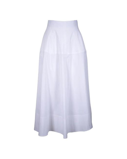 Lela Rose White A-Line Skirt