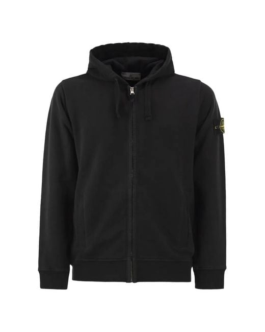 Stone Island Black 6100067 Brushed Organic Cotton Fleece for men