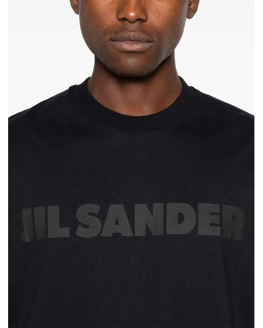 メンズ Jil Sander ロゴ Tシャツ Black