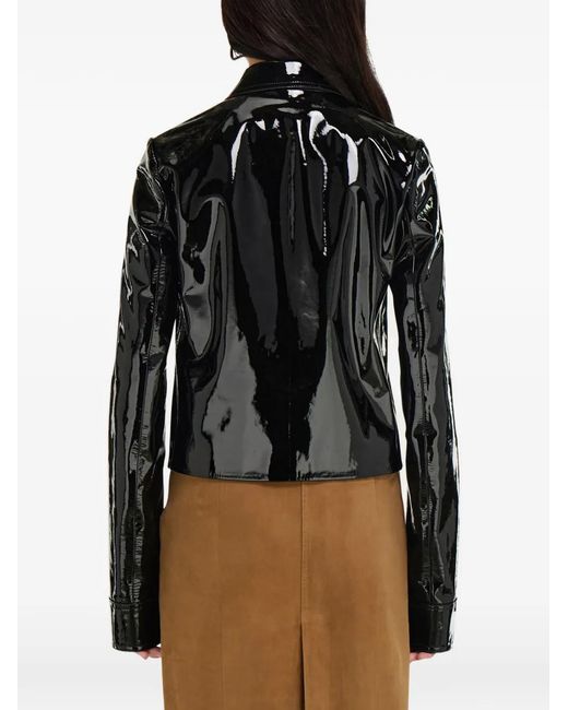 Ferragamo Black Boxy Nappa Jacket