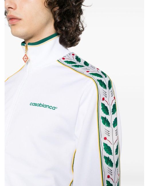 Casablancabrand White Laurel Logo-embroidered Jacket for men