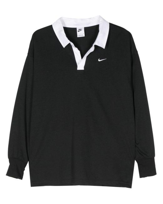 Nike Black Essential Long-sleeve Polo Shirt
