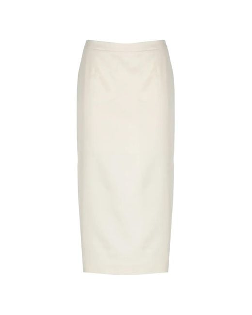 PT Torino White High-Waisted Skirt