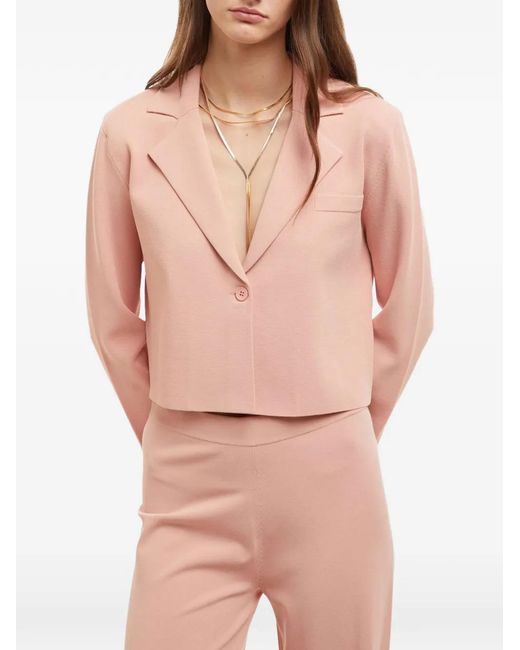 Kangra Pink Spencer Stitch-Effect Jacket