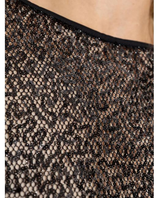 Gestuz Black Sequin-Embellishment Top
