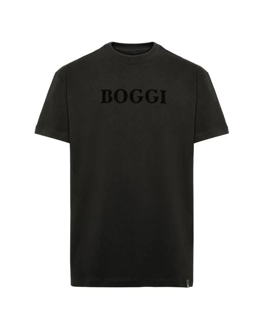 Boggi Black Cotton Jersey T-Shirt for men