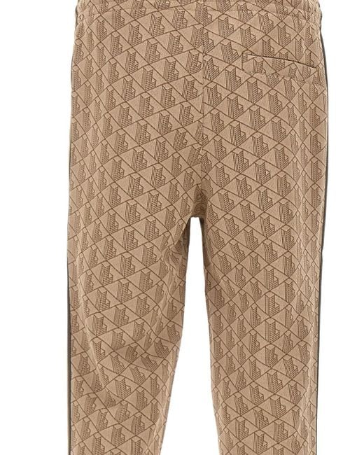 Pantaloni Con Monogramma di Lacoste in Natural da Uomo