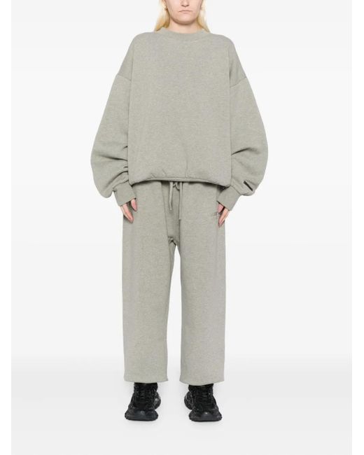 Fear Of God Gray Logo-Embossed Trousers