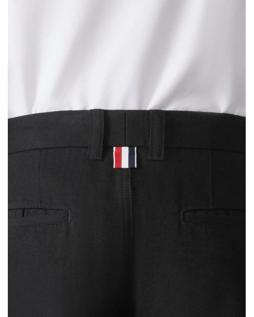 Thom Browne Black Cargo Zip-Detail Straight-Leg Trousers for men
