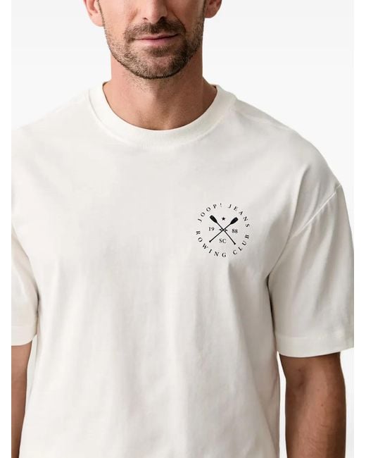 Joop! White Logo-Print T-Shirt for men