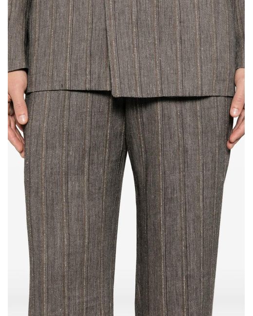 Tagliatore Gray Pinstripe Double-Breasted Blazer for men