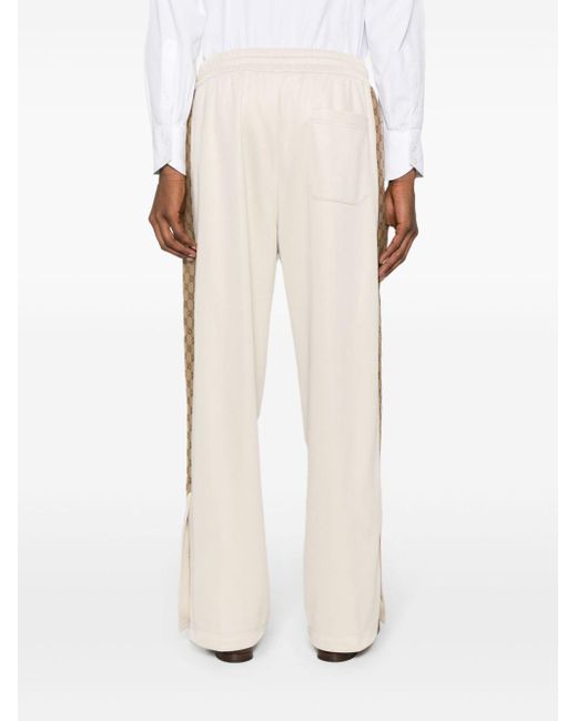 Gucci White Interlocking G Panel Track Pants for men