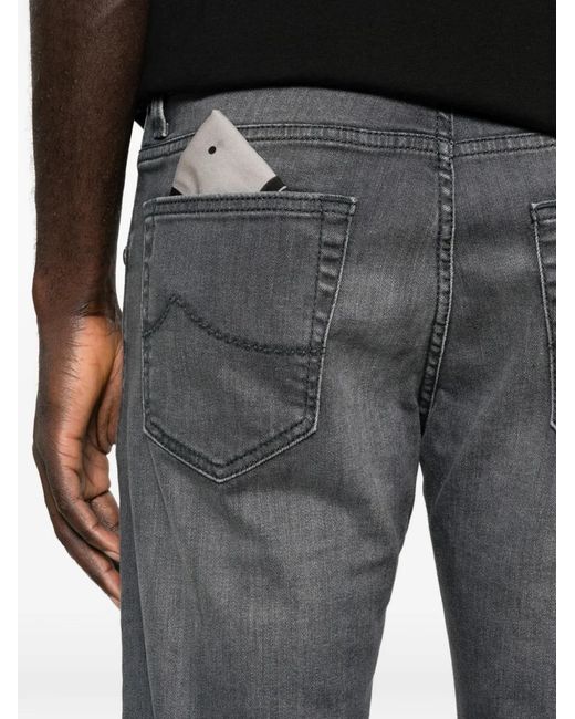 Jacob Cohen Gray Slim-Fit Denim Jeans for men