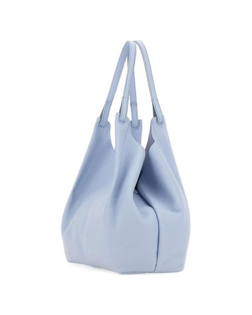 Gianni Chiarini Blue Medium Dua Leather Shoulder Bag