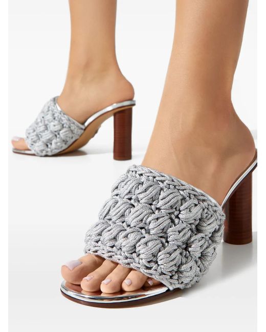 J.W. Anderson White 90Mm Braided Heeled Sandals