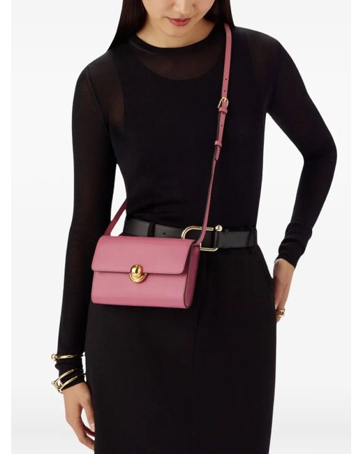 Furla Pink Ball-Clasp Leather Mini Bag
