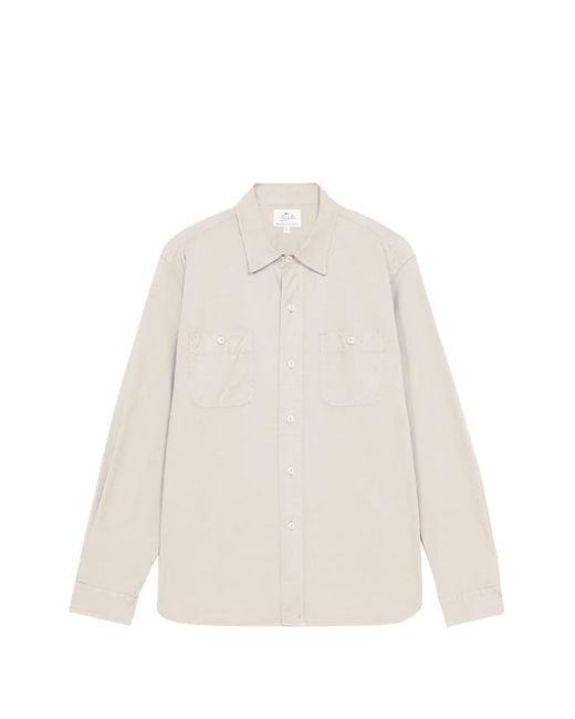 Fortela White Patch-Pocket Work Shirt for men