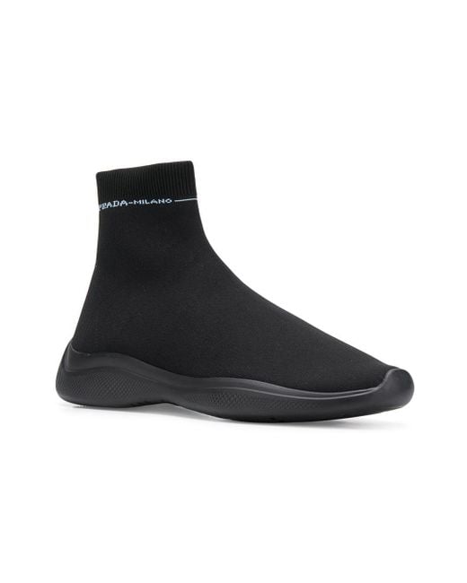 Zapatillas estilo calcetín Prada de hombre de color Negro | Lyst