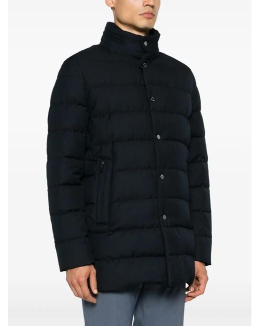 Moorer Black Imel-Pum Padded Coat for men