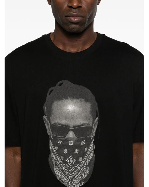 Ih Nom Uh Nit Black Mask-Print T-Shirt for men