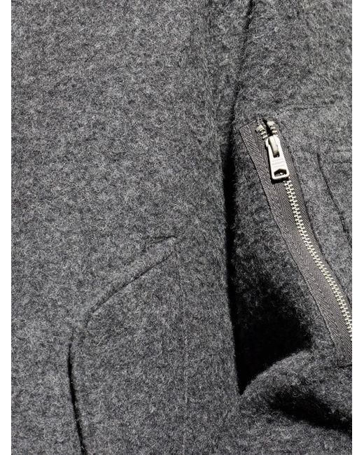 AllSaints Gray Saku Zip-Fastening Bomber Jacket for men