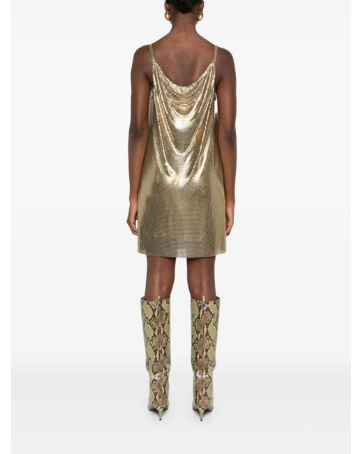 Mini robe de cocktail Versace en coloris Metallic