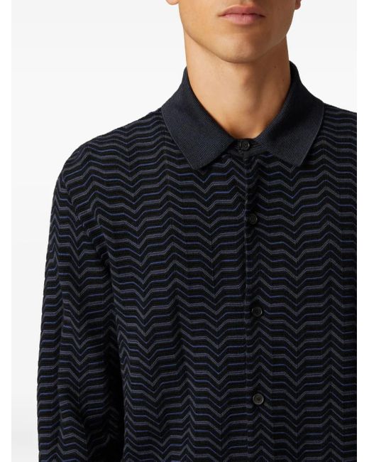 Camisa Zigzag Missoni de hombre de color Blue