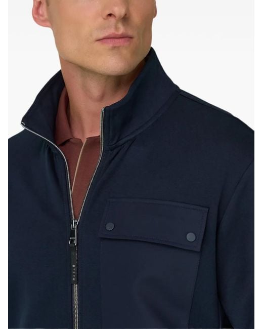 Boggi Blue Full-Zip Sweatshirt for men