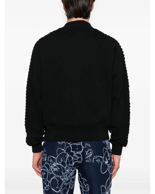 Arte' Black Flower Tape Jacket for men