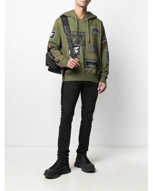 KTZ Green Patch-Detailed Drawstring Hoodie