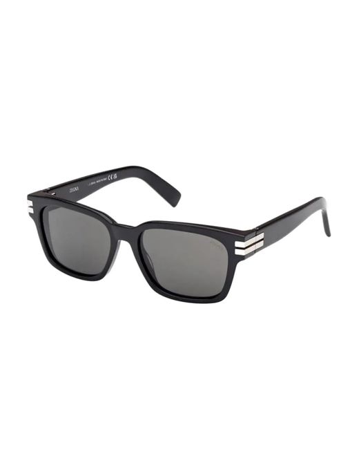 Zegna Gray Square-Frame Sunglasses for men