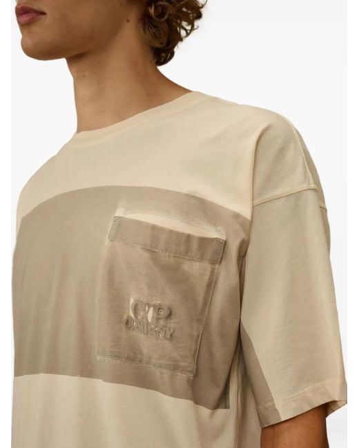 C P Company T-Shirt Mit Brusttasche in Natural für Herren