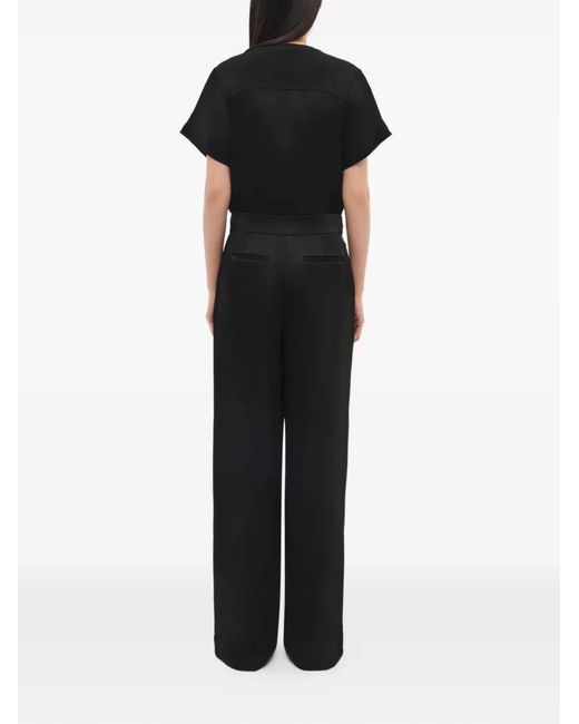 Jonathan Simkhai Black Pleat-Detail Trousers