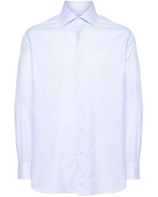 メンズ Brioni スプレッドカラー シャツ White