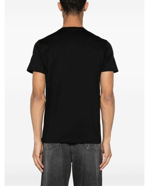 Moncler Black Double Logo Patch T-shirt for men