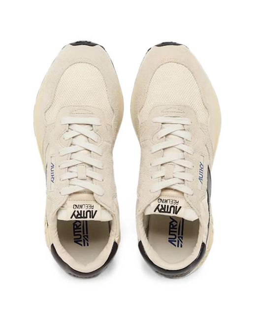 Autry White Reelwind Low-Top Sneakers for men