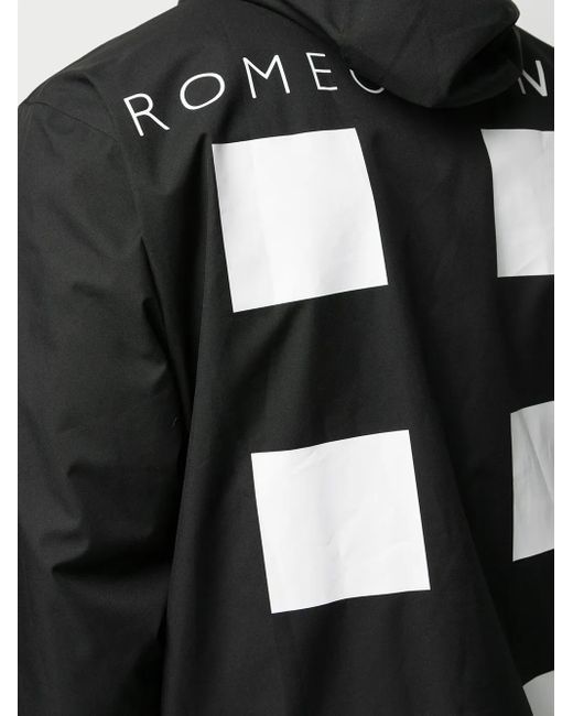 ROMEO HUNTE Black Logo Print Zip-Front Jacket