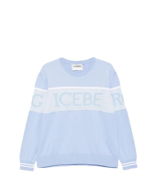 Iceberg Blue Logo-Detail Sweatshirt