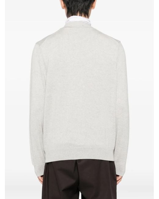 Maison Kitsuné Cardigan Mit Bold Fox Head-Patch in White für Herren
