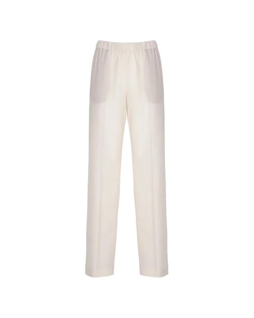 Fabiana Filippi White Gubbio Elasticated-Waist Trousers