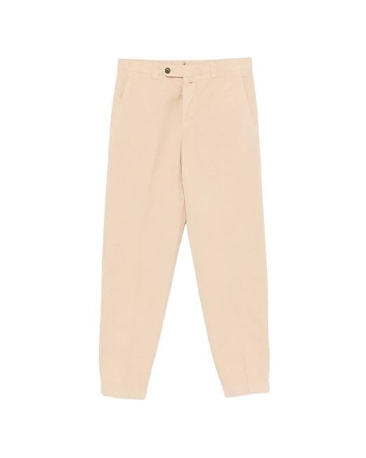 Berwich Natural Belt-Loop Trousers for men