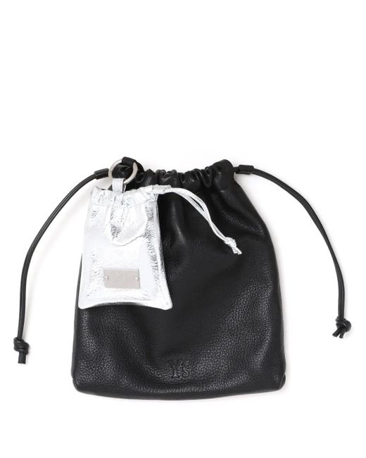 Y's Yohji Yamamoto Black Logo-Patch Clutch Bag