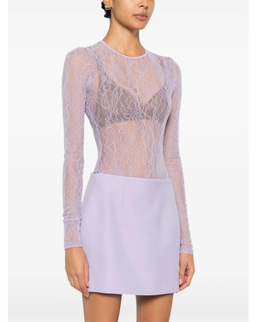 Wardrobe NYC Purple Long-Sleeve Bodysuit